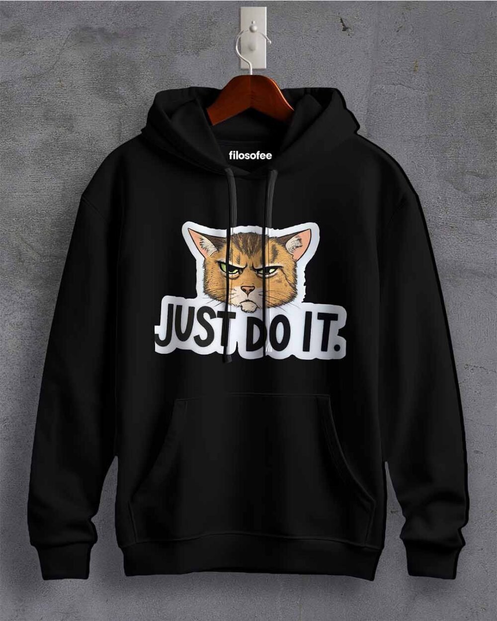 Filosofee "Just Do It Cat" Graphic Hoodie